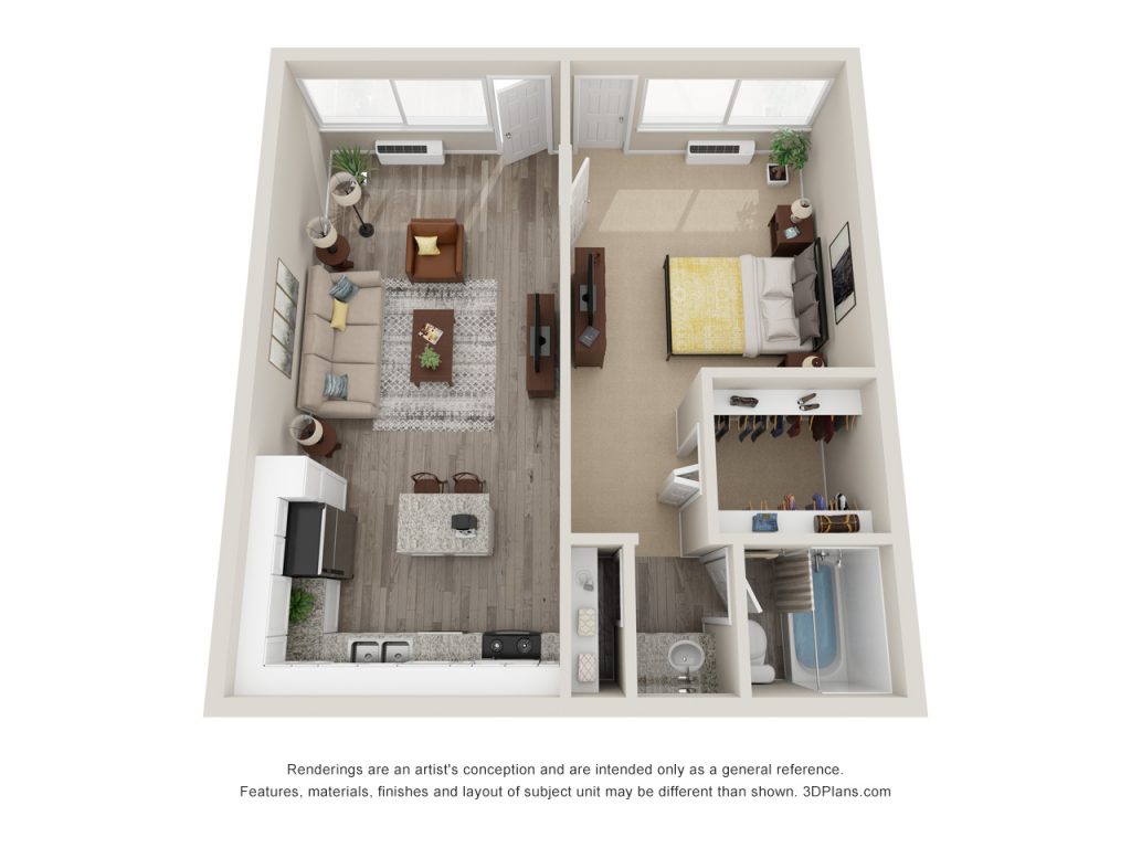 1 Bedroom, 1 Bathroom